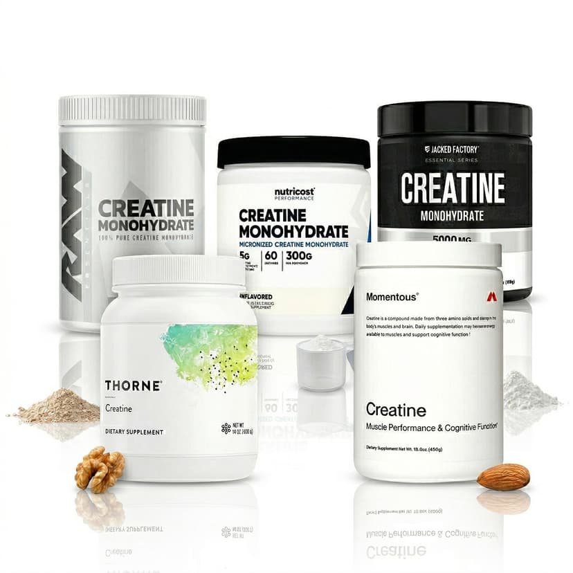 Creatine products from various brands